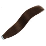 MrsHair Remy Skin Weft Human Hair Extensions Tape Ins Darkest Brown Color 2# (20PCS/40PCS)