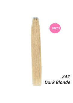 MrsHair Remy Hair Extensions TapeIn Dark Blonde Color 24# (20PCS/40PCS)