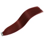 MrsHair Tape In Human Hair Extensions Skin Weft Tape On Burgundy Color 99J# (20PCS/40PCS)