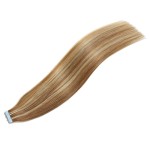 MrsHair Remy Tape In Human Hair Extensions Seamless Hair Middle Brown & Light Blonde P6-613# (20PCS/40PCS)