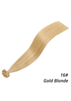 MrsHair Remy Keratin Hair Extensions Capsule U Tip Gold Blonde Color 16# (50/100/200PCS)