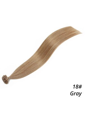 MrsHair Remy Keratin Hair Extensions Capsule U Tip Ash Blonde Color 18# (50/100/200PCS)