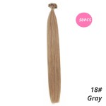 MrsHair Remy Keratin Hair Extensions Capsule U Tip Ash Blonde Color 18# (50/100/200PCS)