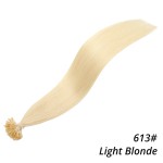 MrsHair Remy Keratin Natural Human Hair U Tip Hair Extensions Light Blonde Color 613# (50/100/200PCS)