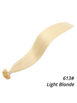 MrsHair Remy Keratin Natural Human Hair U Tip Hair Extensions Light Blonde Color 613# (50/100/200PCS)