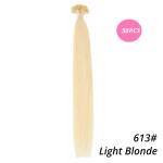 MrsHair Remy Keratin Natural Human Hair U Tip Hair Extensions Light Blonde Color 613# (50/100/200PCS)